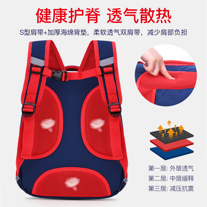 Factory Direct Sales New Children's Schoolbag Grade 1-6 Men's and Women's Primary School Spine Protection Backpack Foreign Trade Cross-Border Hot