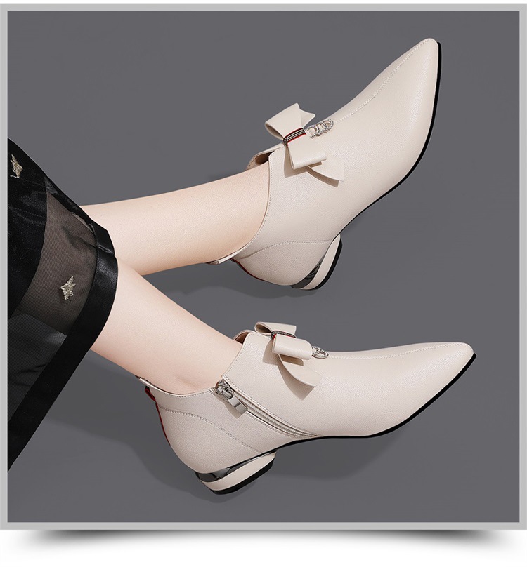 金丝兔低跟蝴蝶结单鞋2020春季新款小皮鞋女日系鞋子女鞋春秋欧美