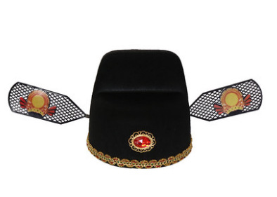 古代装成人儿童县官帽子七品芝麻官帽子新郎状元帽财神红色帽子