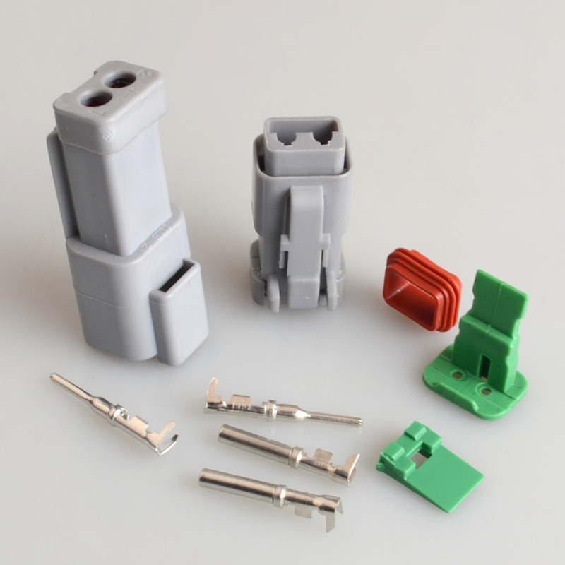 dt04-2p汽车连接器防水接插件dt06-2s对接端子线束插头带线