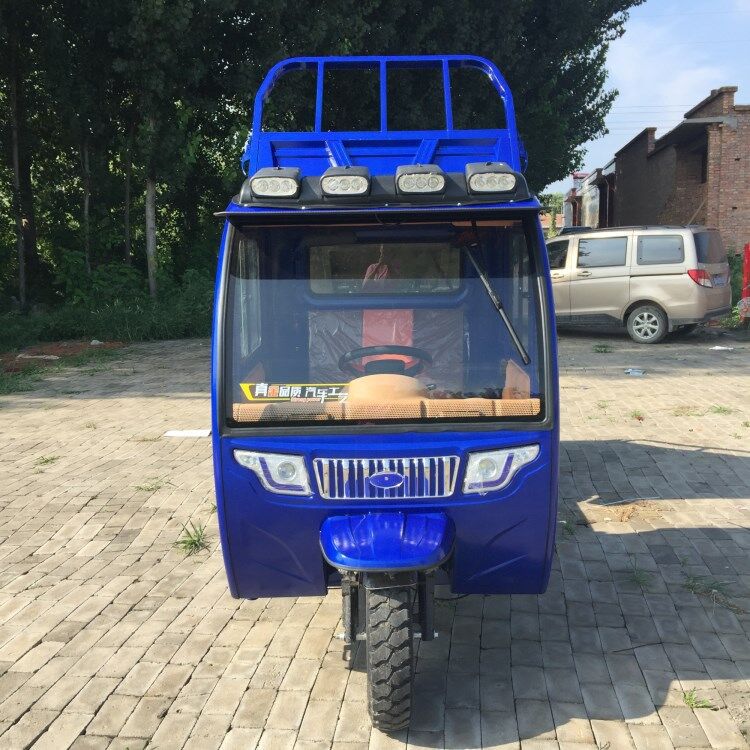 全新宗申170水冷半封闭摩托车汽油三轮车货运带棚燃油车半棚