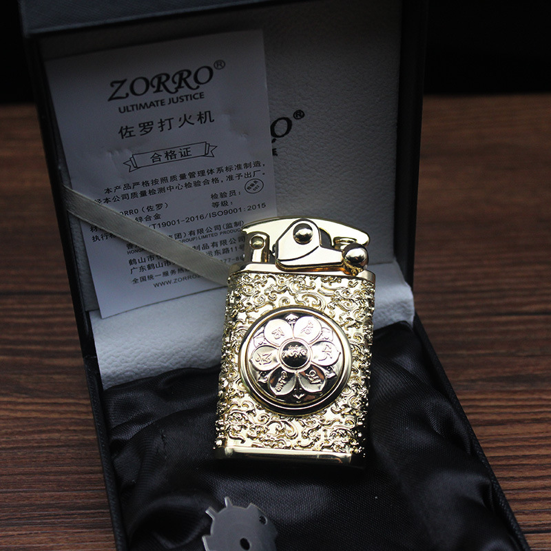 佐罗592盔甲煤油打火机 时来运转老式煤油创意摇臂打火抖音送礼品
