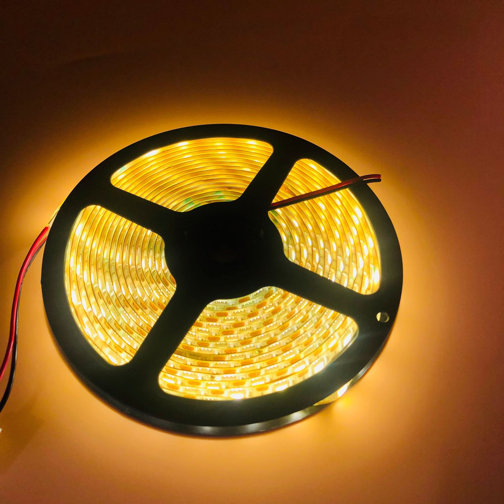 5vled灯带5050高亮滴胶防水单色led灯带白光暖白高亮灯条一米60珠