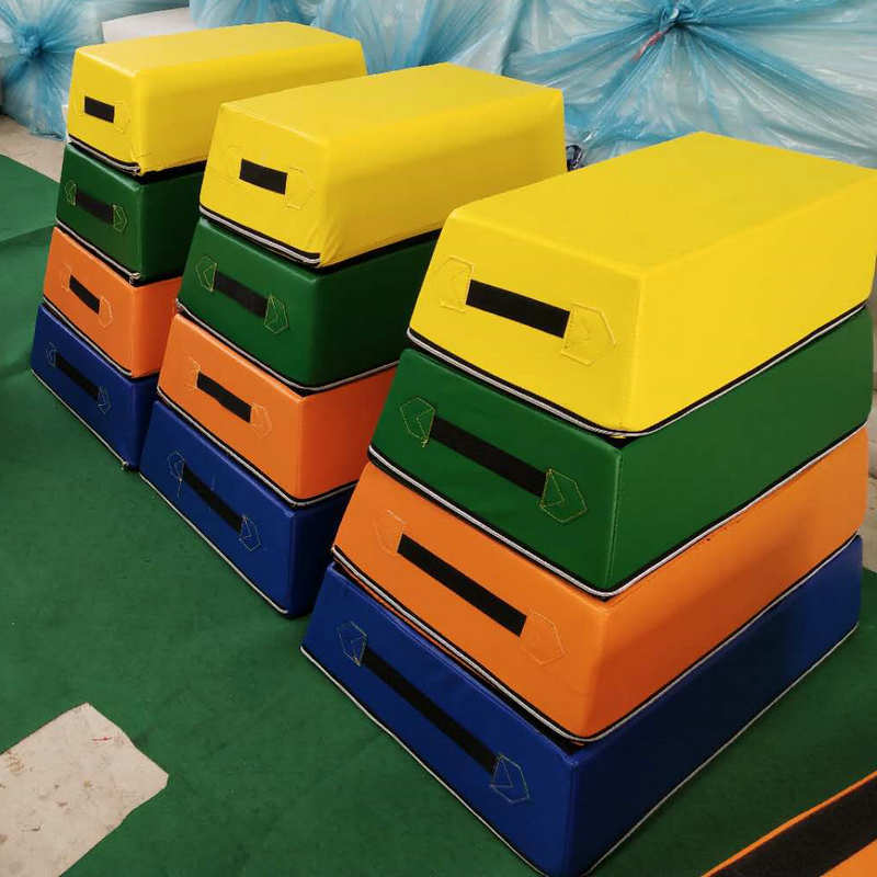 厂家供应幼儿园软体器材梯形堆叠垫儿童三四节跳箱软体训练跳箱