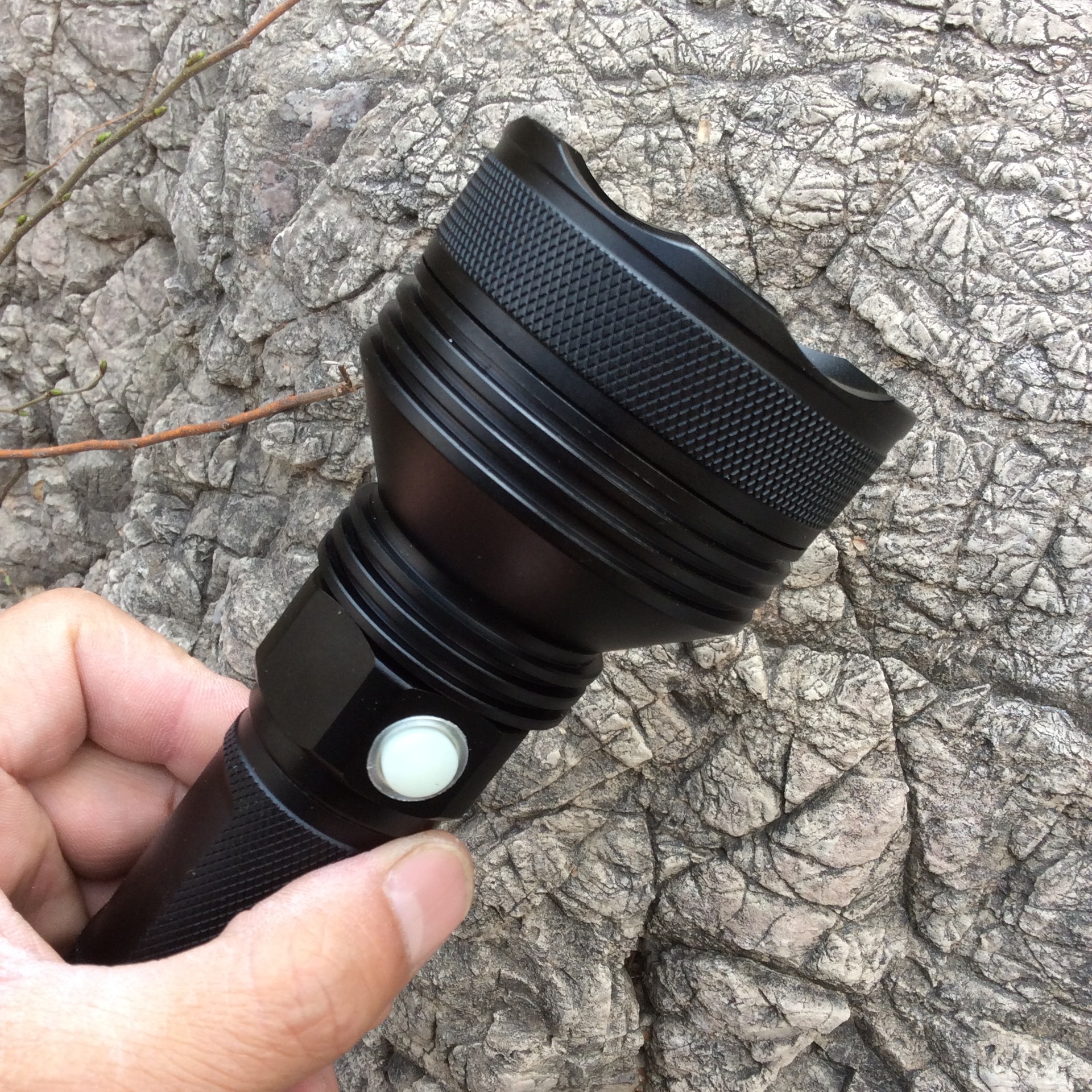 铝合金强光手电筒大电池可充电led远射王探照灯家用户外骑行照明