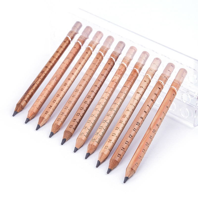 粗杆1cm 粗芯hb铅笔 胖胖笔 写字铅笔带刻度 西达木铅笔 北美雪松