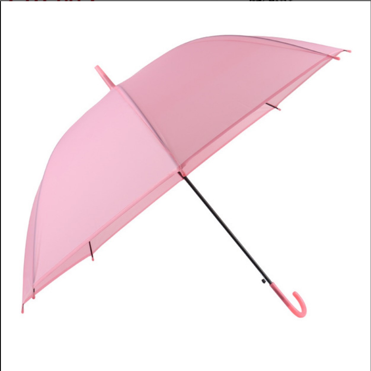 Factory Wholesale Long Handle Transparent Umbrella Creative Automatic Straight Rod Transparent Umbrella Children Gift Advertising Umbrella Set Logo