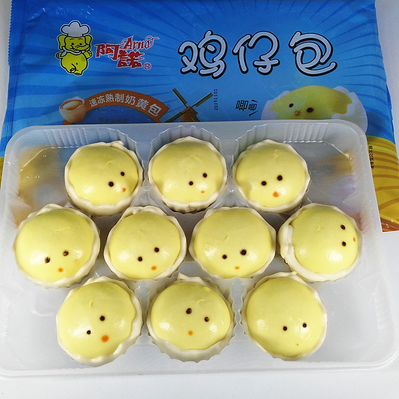 阿诺鸡仔包 卡通包子10包*10个 广式速冻 奶黄包 冷冻食品