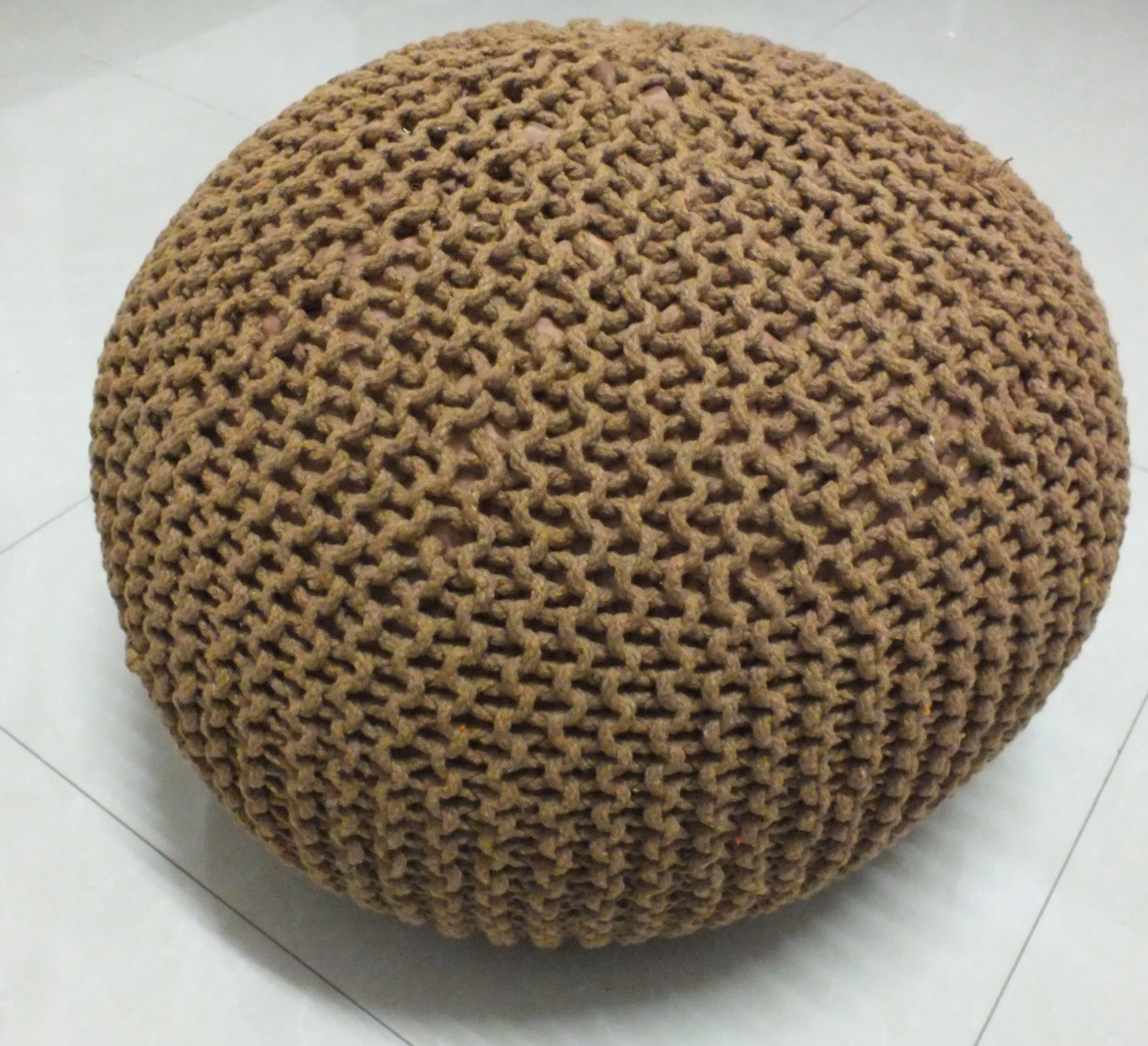 北欧手工编织简约可拆洗圆墩创意垫客厅懒人沙发榻榻米搁脚凳换鞋