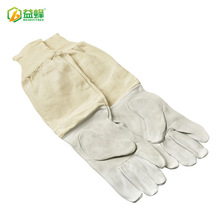防蜂工具防蛰新型美式透气手套蜂具批发白羊皮白布手套蜜蜂养殖
