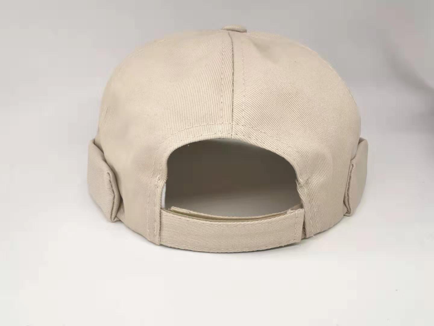 地主帽悟男街头潮流嘻哈地痞帽子女日系学院风无檐翻边刺绣瓜皮帽