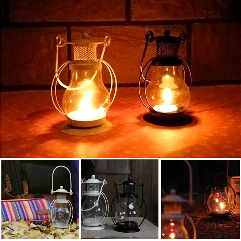 Outdoor Camping Light Retro Ethnic Style Tent Nail Small Night Lamp European Aromatherapy Candlestick Portable Outdoor Lighting Table Lamp