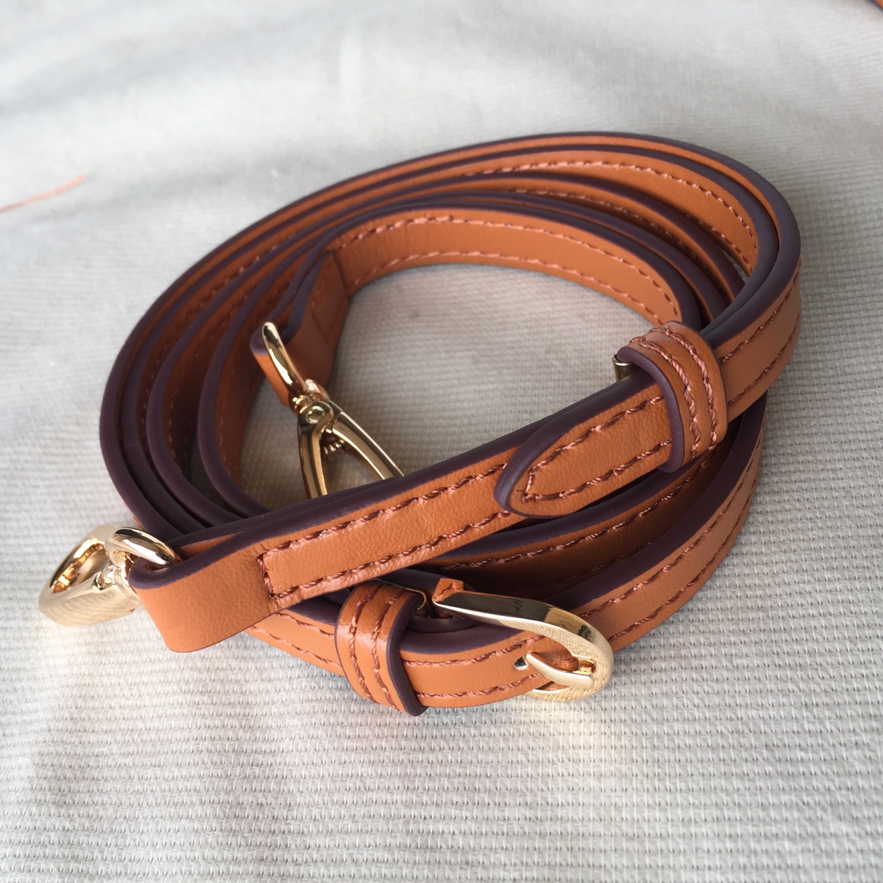 巧克力平纹纳帕纹斜跨包包带子肩带女款单肩包带女包配件包带