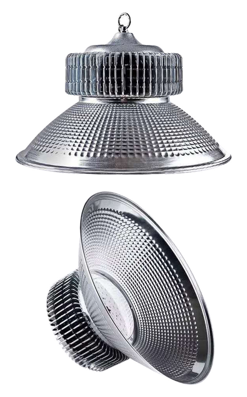 鳍片led工矿灯 工业厂房车间照明吊灯 自动应急100w仓库灯天棚灯