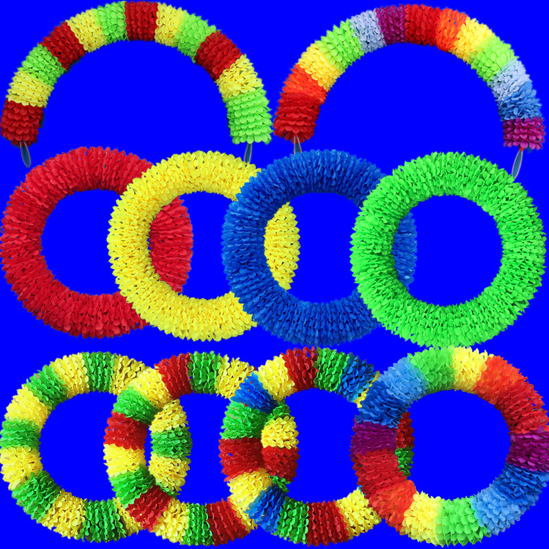 加密半圆两用花环运动会开幕式道具花环幼儿园早操器械操舞蹈花环