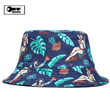 潮牌设计日系网红INS双面渔夫帽子女 沙滩防晒遮阳帽支持一件代发