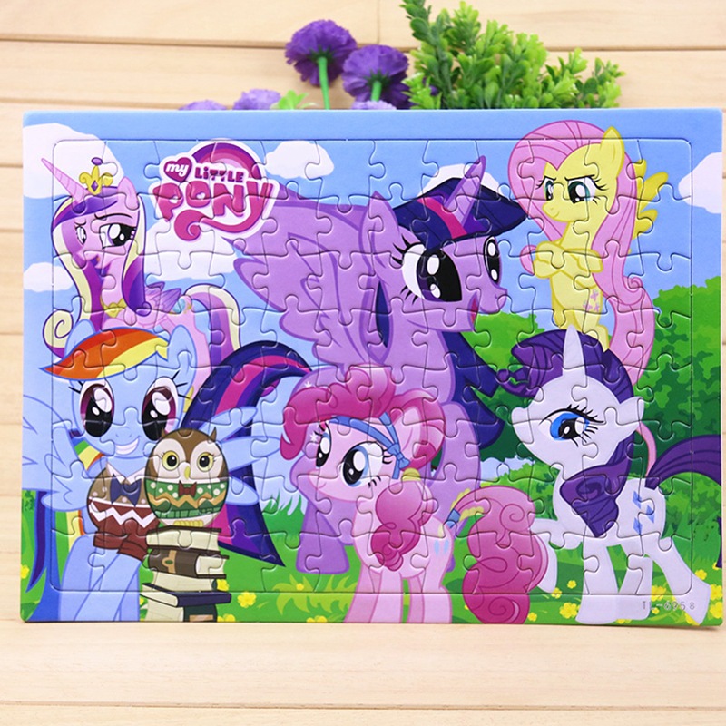 卡通公主拼图96片纸质制拼板儿童早教玩具男女孩 宝宝启蒙益智力