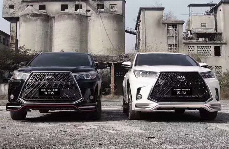 适用2015-18款汉兰达改装创世版大包围前杠中网后唇 汉兰达大包围