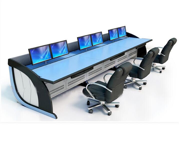 广州安防监控设备控制台厂家定制指挥中心调度工作操作台平面四联