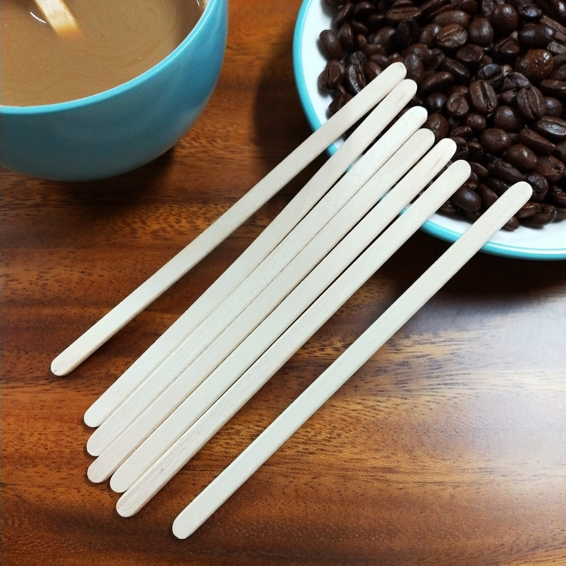 工厂直销110/140/178/190mm烙字木制咖啡搅拌棒可订制单支独立装