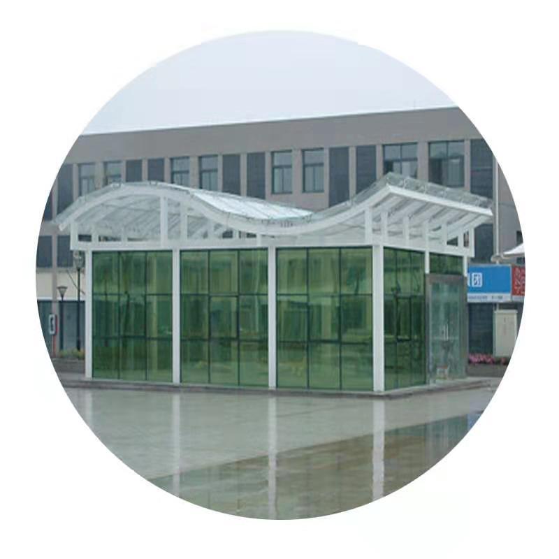 厂家定做轻钢玻璃雨棚 酒店大厦大门玻璃雨篷门头门厅 可来图定做