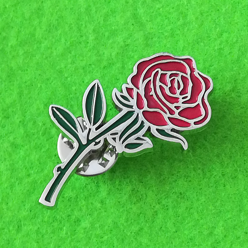 玫瑰徽章定制烤漆工艺520七夕情人节求婚礼物送给爱人的热销礼品