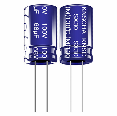 knscha sx30 130度 1000uf/25v 10*20 蓝色铝电解电容器 宽温