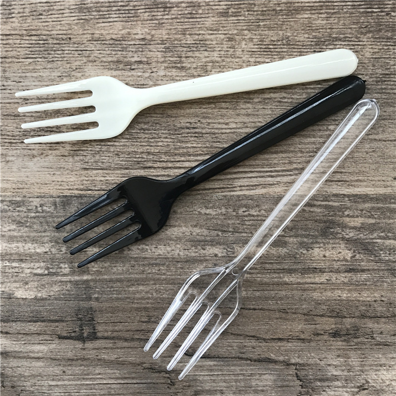 蛋糕叉一次性塑料叉子水果叉四齿叉甜点叉机封独立包装