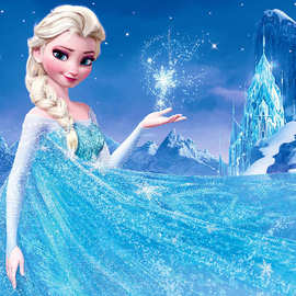 5d新款钻石画卧室卡通冰雪奇缘儿童动漫贴钻十字绣满绣公主粘钻画