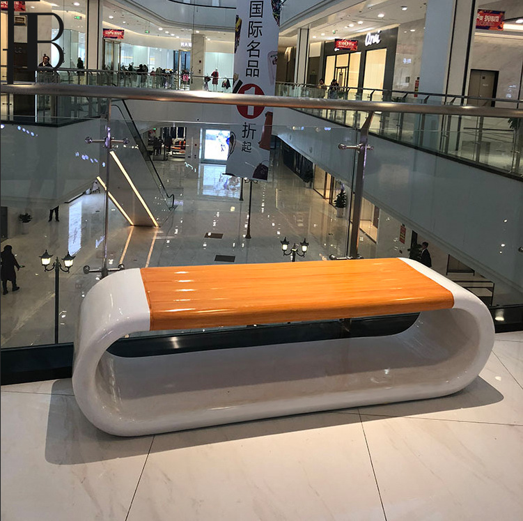 休息椅创意个性玻璃钢商场美陈装饰大厅艺术长椅广场公共景观座椅