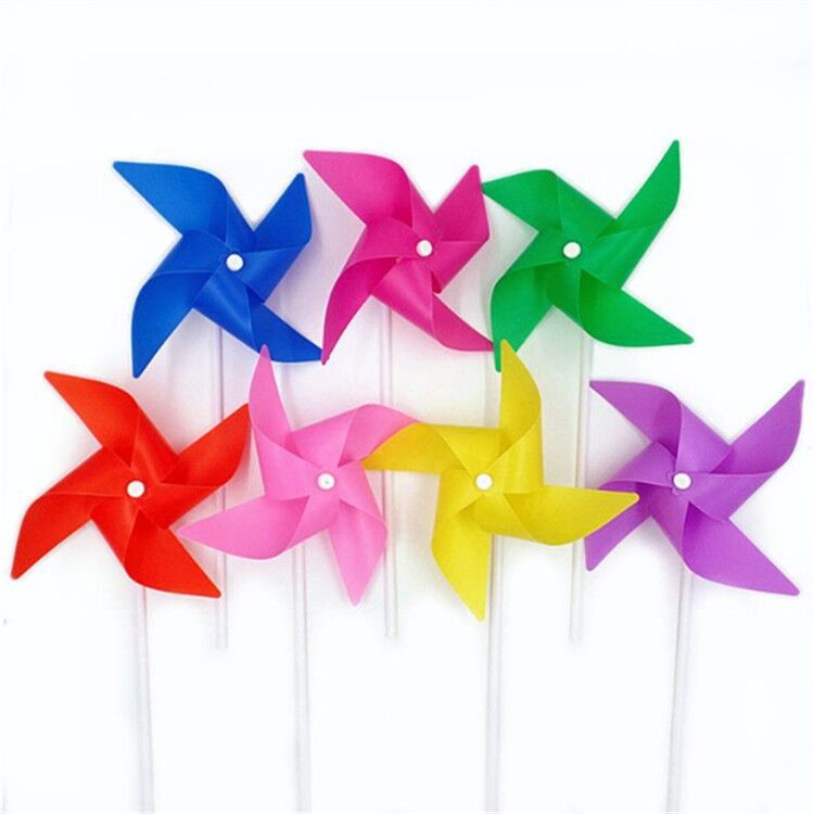 Three-Dimensional Luminous Windmill Flash Windmill Colorful Four-Leaf Windmill Children's Handle Luminous Toy Stall Temple Fair Wholesale