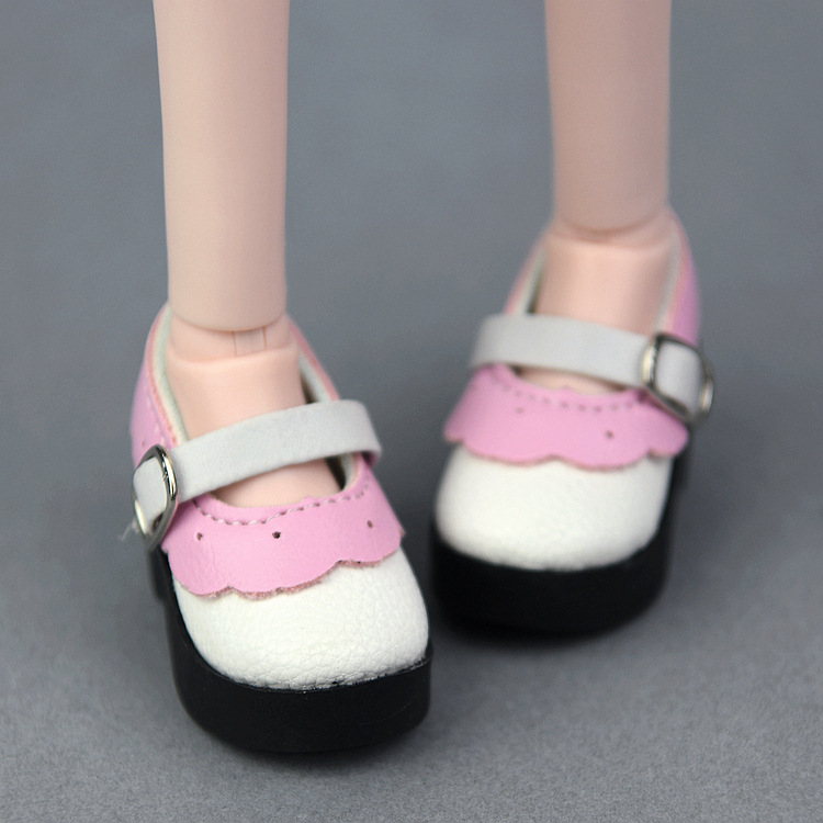 Four-Point Xinyi 50cmbjd Da Xinyan SD4-Point Doll Bow Xia Fu High Heels Leather Shoes 6.3cm