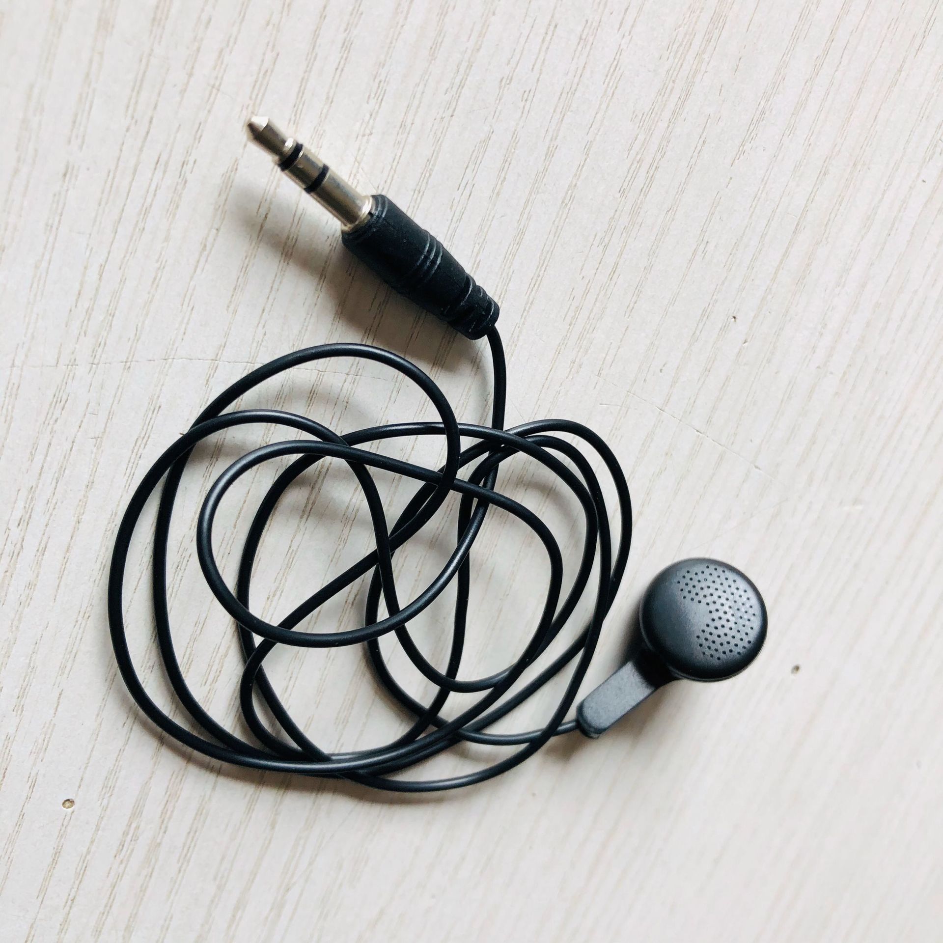 5mm通用单边耳机 重低音耳机短线耳机黑白平入耳式