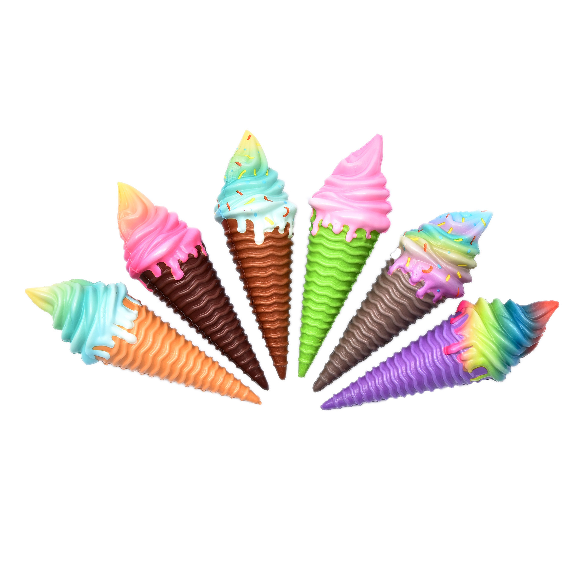 创意款pu慢回弹仿真冰激凌尖底蛋筒冰淇淋蛋筒模型工艺摆件定制