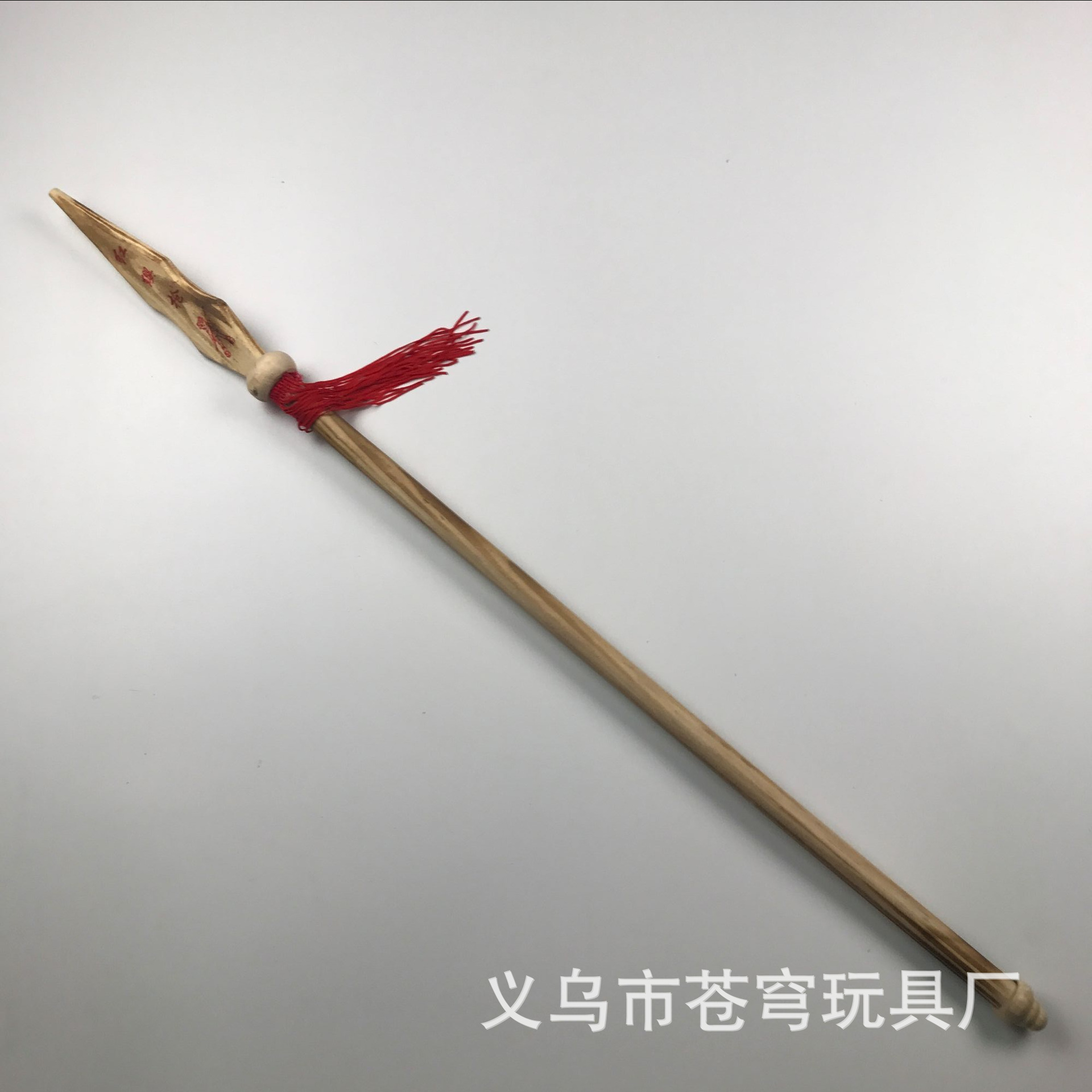 木质碳化红缨枪哪吒木枪霸王枪赵云枪景区热销工艺品舞台表演道具