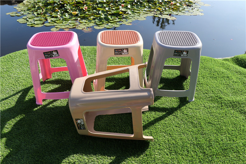 厂家直销家用塑料凳 加厚成人凳子 豪华双面凳会场专用塑料凳批