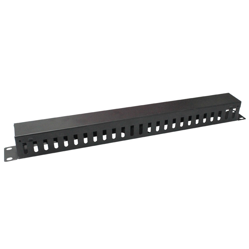 1u网络理线架 24档48口金属理线器 19英寸机柜机架式理线架