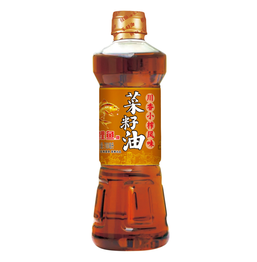 鲤鱼牌 非转基因 川香小榨 菜籽油700ml 食用油 物理压榨 金龙鱼