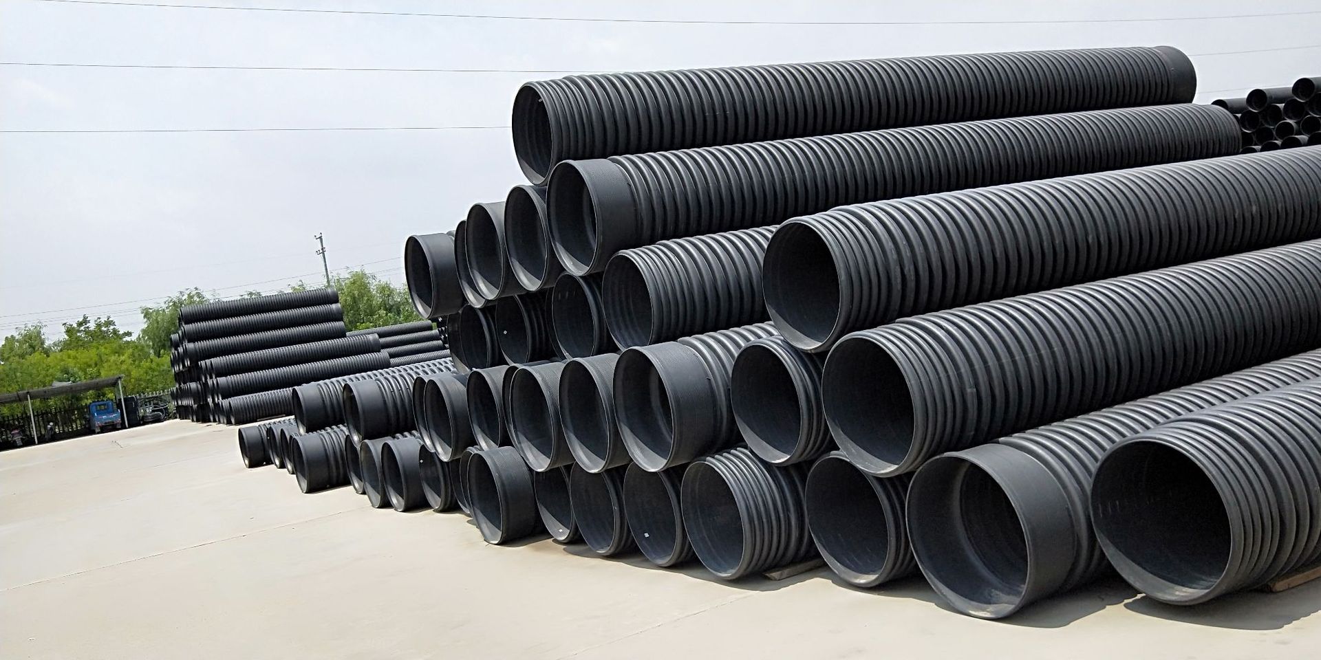 hdpe双壁波纹管排水雨水污水管道直埋 高密度聚乙烯 市政排污-阿里巴