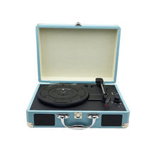 电唱机黑胶唱片留声机皮箱款手提唱机 跨境电商产品 源头厂家