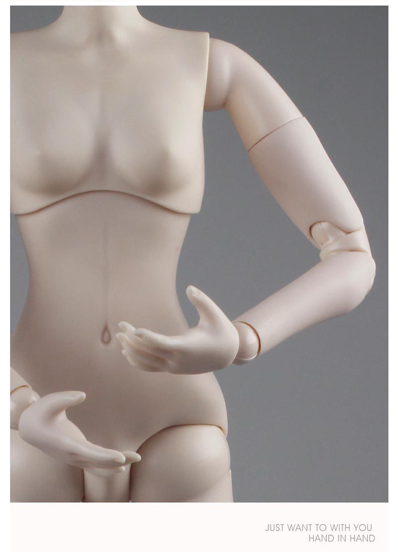 60厘米娃娃搪胶身体bjd配件26多关节头发裸娃素体配饰模型厂直销