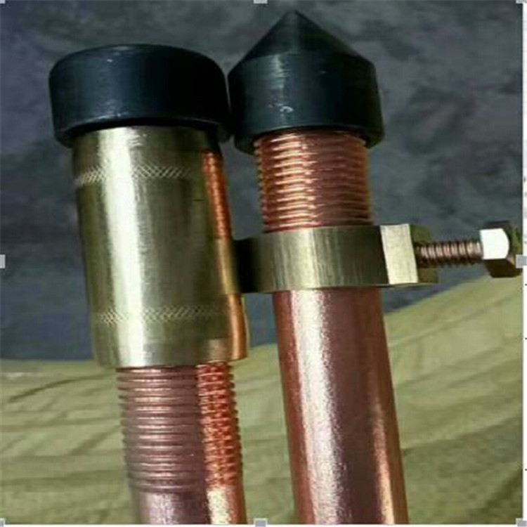 两头螺纹纯铜紫铜接地棒Φ252500mm螺纹连接器Φ60Φ100紫铜棒