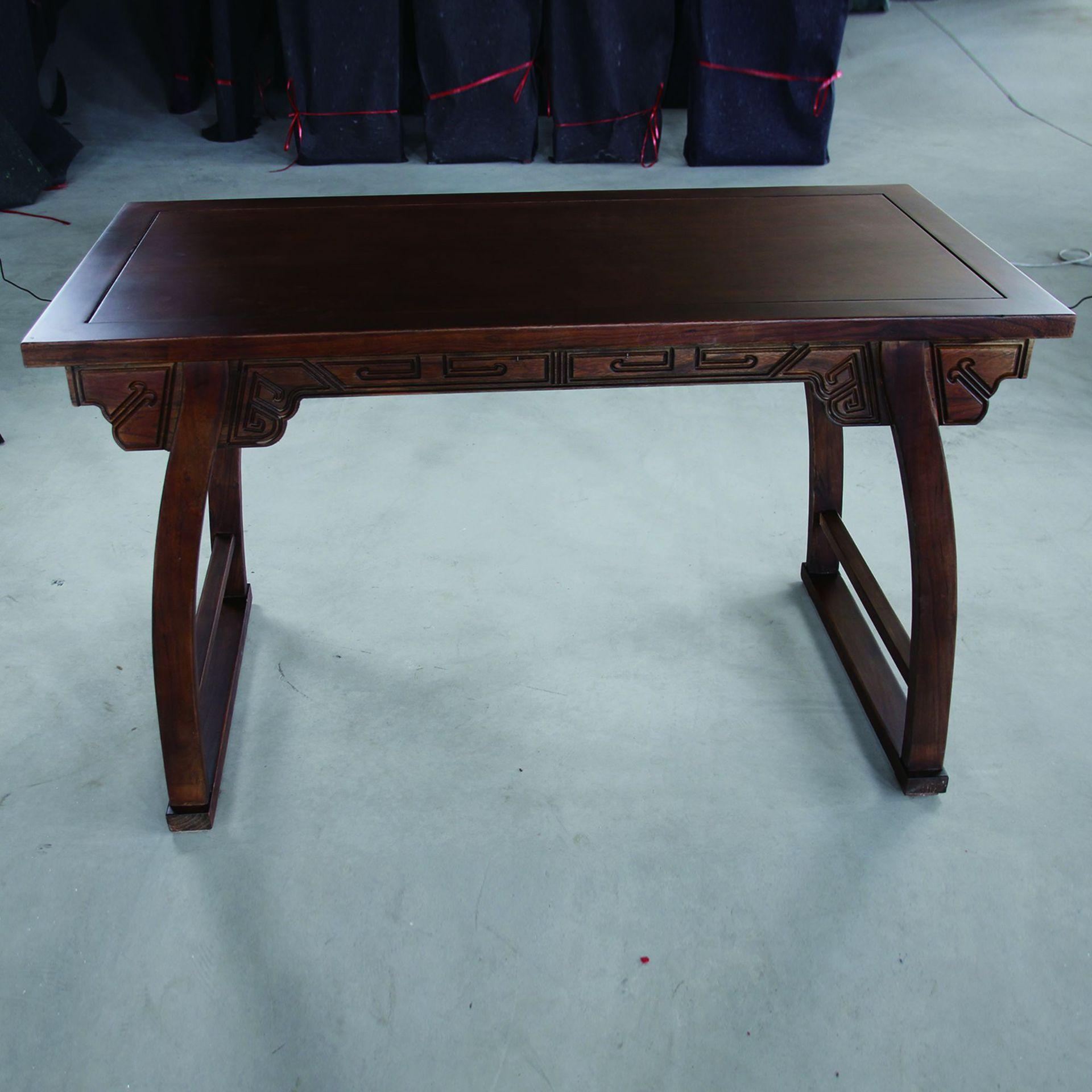 书画案 明清仿古古典国学课桌椅组合实木质中式做旧书房条案现货