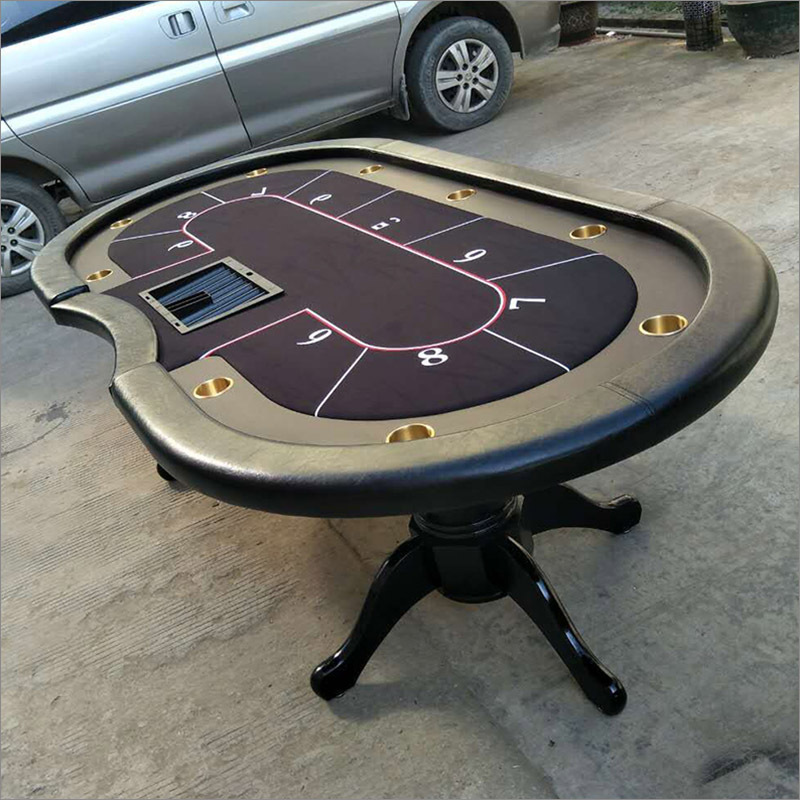 定做德州扑克桌实木虎爪腿棋牌室娱台子可加盖子或桌面对折