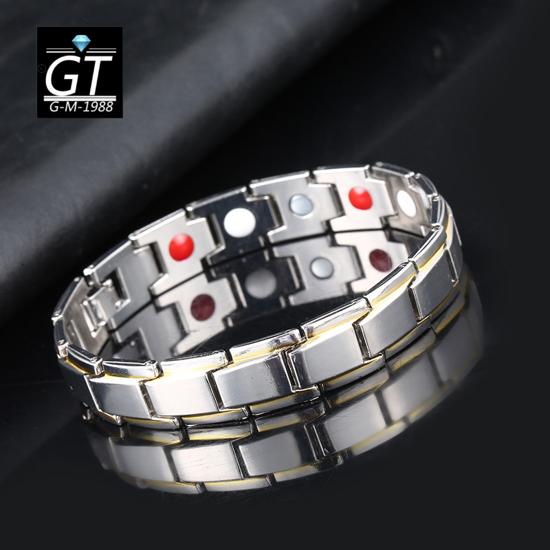 Yunjin Amazon Cross-Border Hot Detachable Magnet Bracelet European and American Men's Alloy Couple Magnetic Bracelet Wholesale