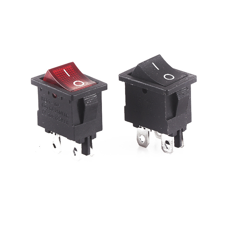 kcd4201n四脚带灯高温尼龙船型开关按钮开关水泵开关麻将机