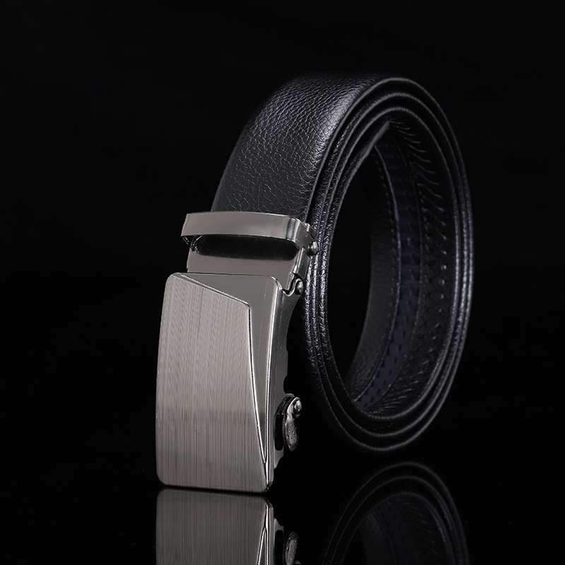 Kaijizun Men's Leather Belt Business Casual Black Sports Car Automatic Buckle Gift Belt Factory Wholesale