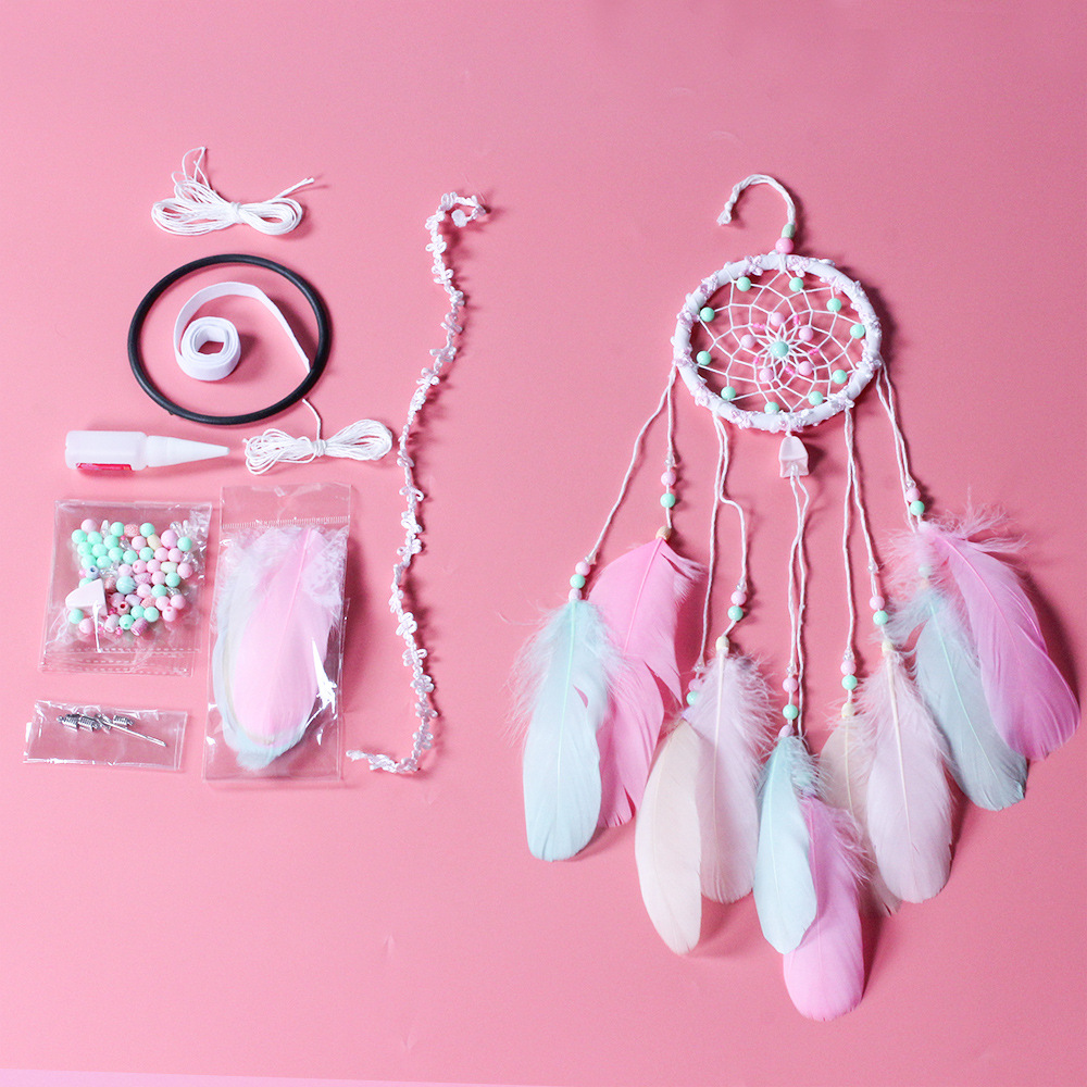 支持支付宝支持支付宝颜色彩色类别壁挂风格欧式规格粉色少女心捕梦网