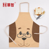 WQ009 Foreign trade Fabric art Cotton and hemp apron wholesale comic lovely originality apron Customized Cartoon personality customized