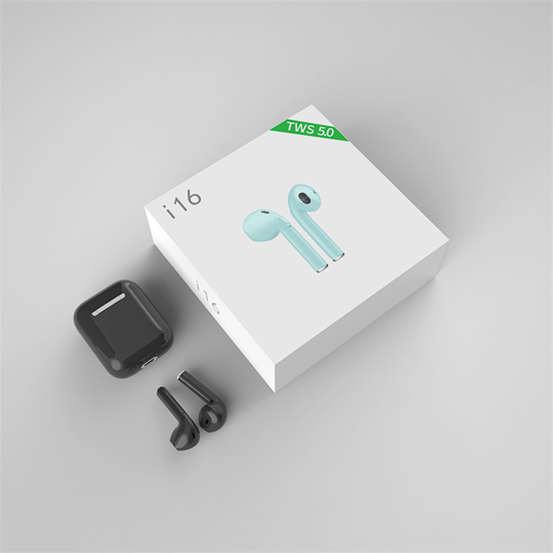 tws i16 5.0智能耳机双耳立体声蓝牙耳机蓝牙耳机5.0跨境专供厂家